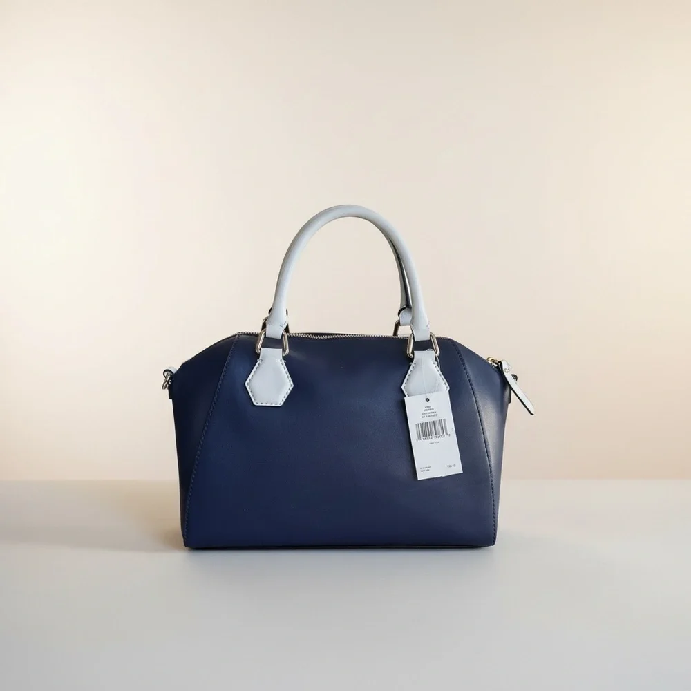NWT Kate Spade Pippa Catherine Street Satchel French Navy Leather Bag